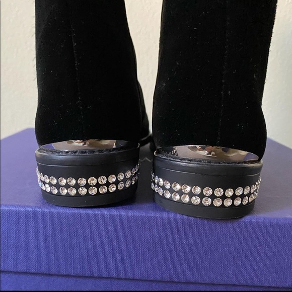 NEW - Stuart Weitzman Duluth Velvet Boots - Picture 3 of 6